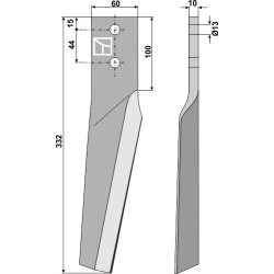 Tand 12mm til Maschio HB 60x12 V.