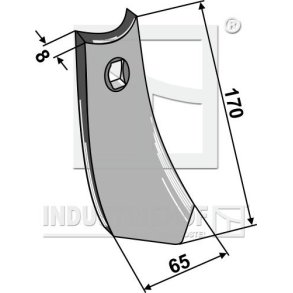 Stubspids til Marsk Stig 170x65x8mm ex.bolt