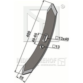 VENDBAR SPIDS TIL KV.LAND TURBO T 55X400mm