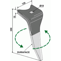 Rotortand H. T/Amazone KG belagt (Med 1 boltehul)