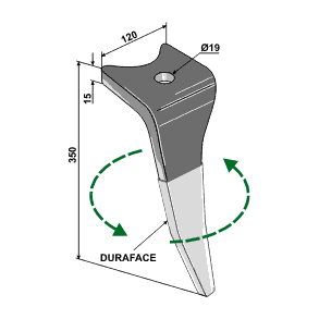 Rotortand H. T/Amazone KG belagt (Med 1 boltehul)