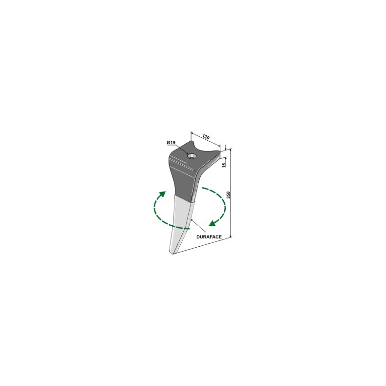 Rotortand V. T/Amazone KG belagt (Med 1 boltehul)