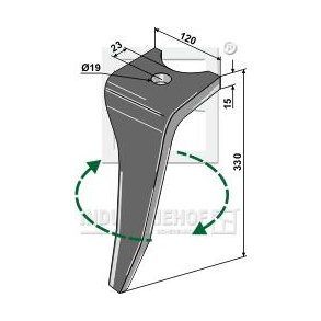 Rotortand H. til Amazone KG (23mm til bagkant).