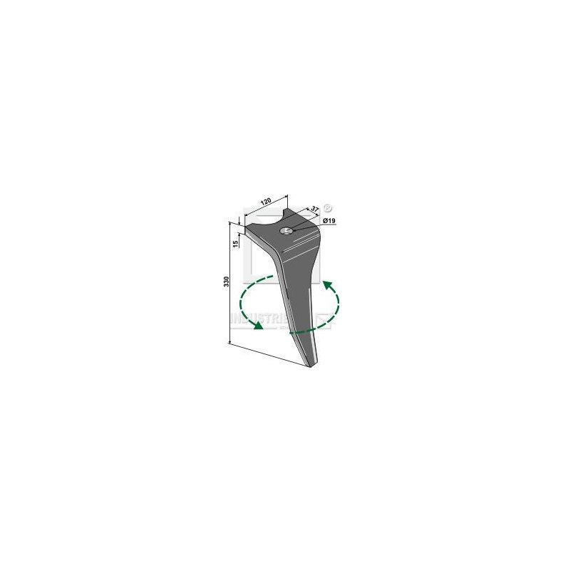Rotortand V. til Amazone KG (37mm til bagkant).
