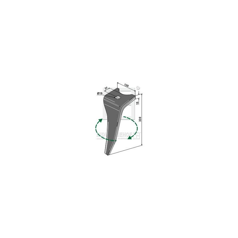 Rotortand H. til Amazone KG (37mm til bagkant).
