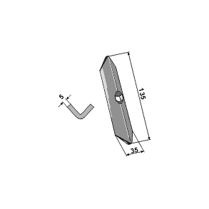 Harvespids lige til Germinator 135x35x5mm