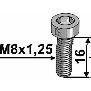 Umbracobolt M8x1,25x16mm (8.8)