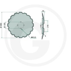 Tallerken 460x4mm til Unia