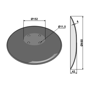 Glat tallerken 460x4mm til Amazone Catros krydsm�l 120mm