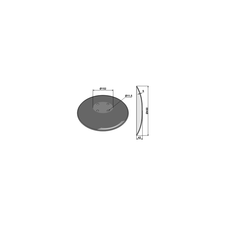 Glat tallerken 460x4mm til Amazone Catros krydsml 120mm